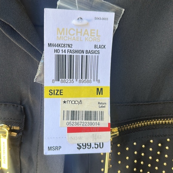 Michael Kors woman’s Black Studded long sleeve blouse - Picture 5 of 7